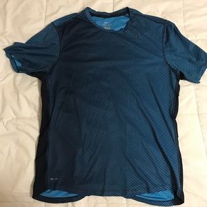 Nike Dri-Fit Blue & Black Striped Warm-Up